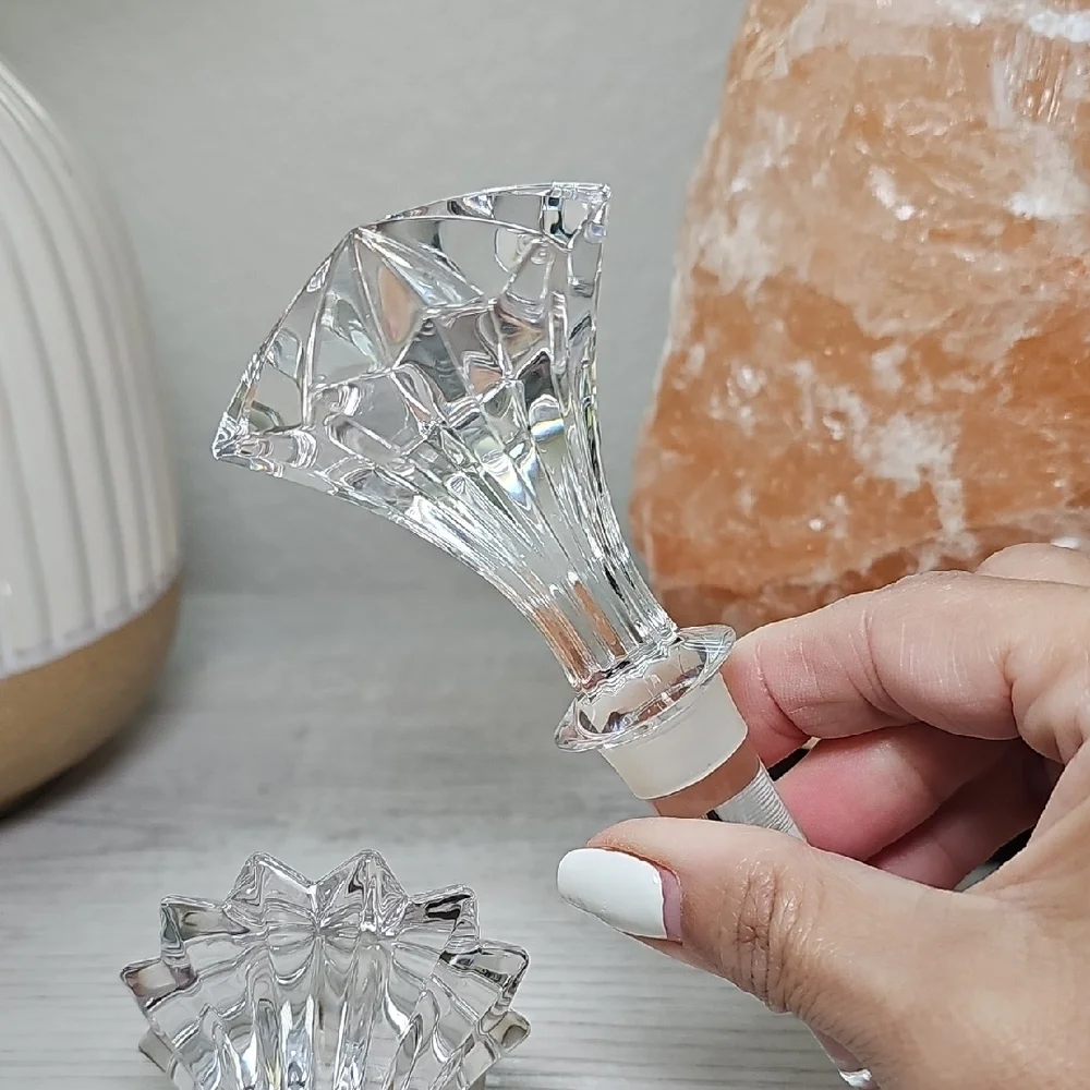 VTG Y2K Marquis by Waterford Brookside Pattern Crystal Wine Bottle Stoppers 5